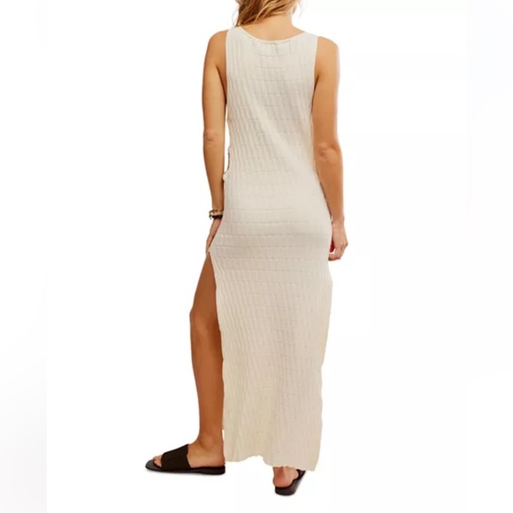 Free People Beach Collection Elegant White Sleeveless Maxi Dress - Picture 4 of 6